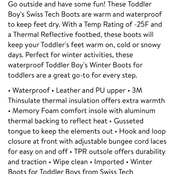 Toddler snow boots size 7 - Picture 4 of 5